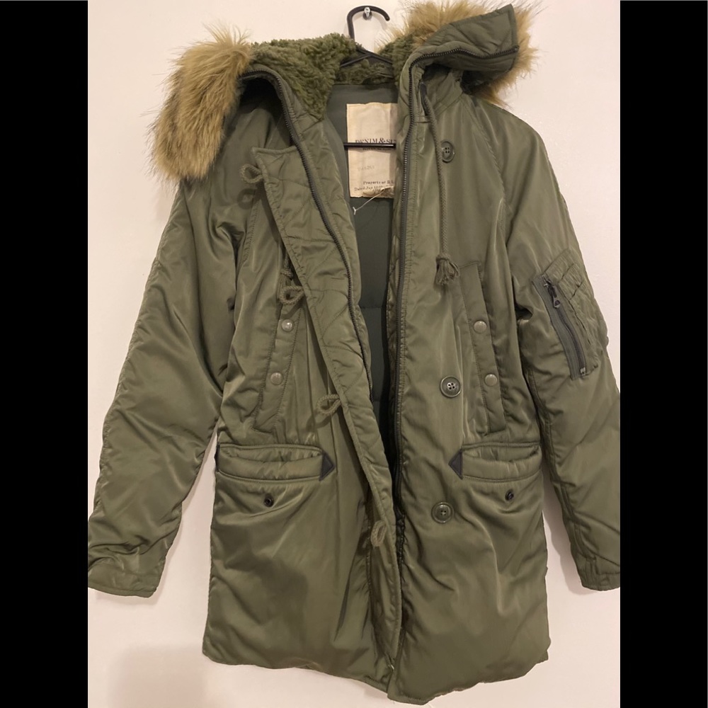 Ralph Lauren Women Military Fur Jacket Parka
